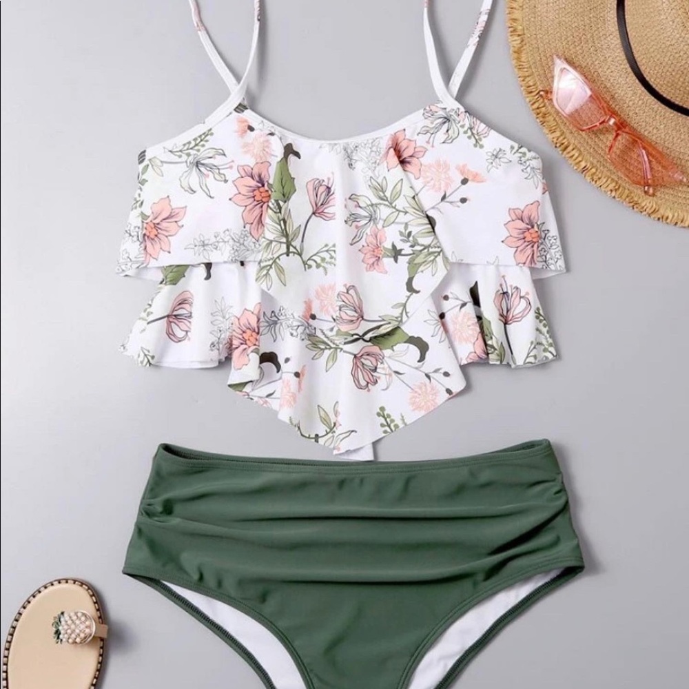 Posie floral High Waisted Bikini